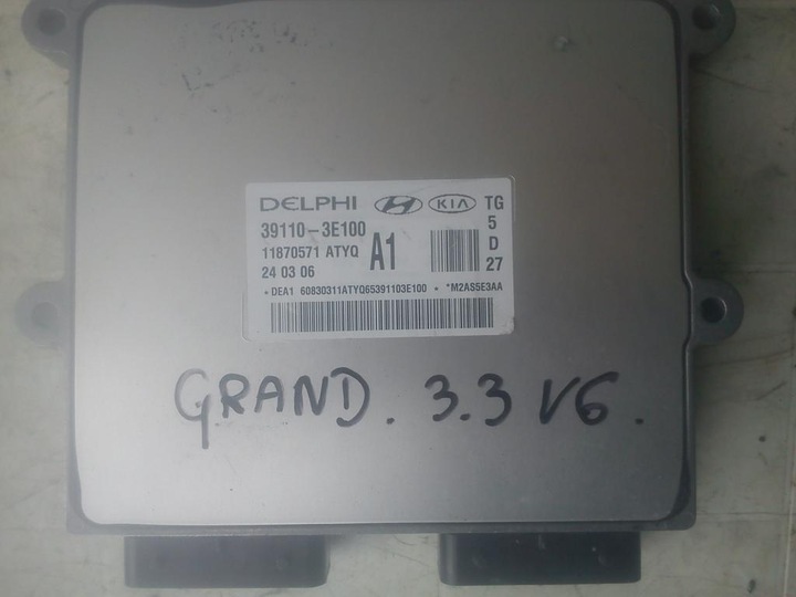 фото №1, Hyundai grandeur 3.3 v6 07r компьютер 39110-3e100
