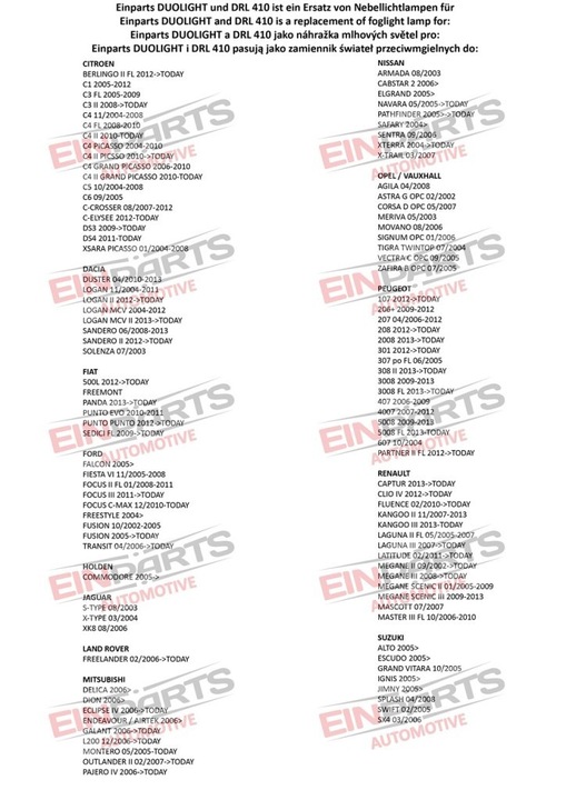 фото №2, Drl led світла do руху денного peugeot 607 04-