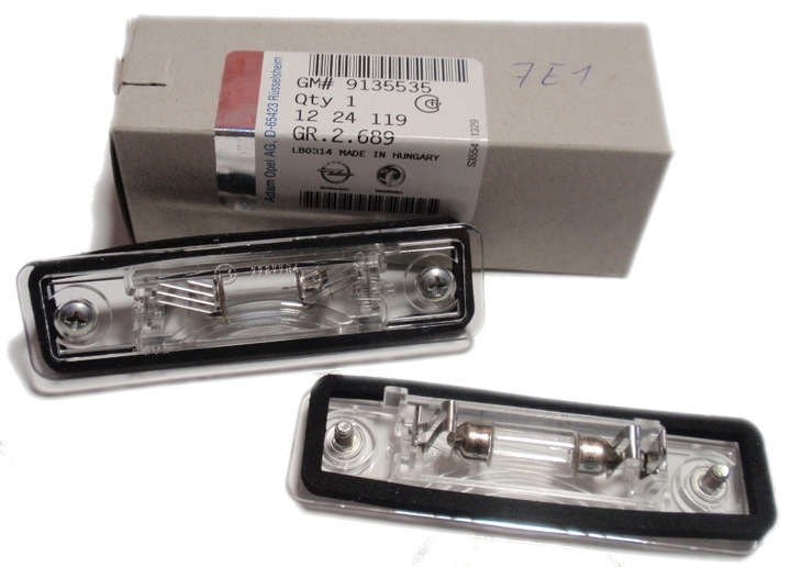 фото №1, Лампа освітлення номерного знака opel vectra b нова оригінал