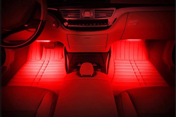 фото №15, Подсветка освещение интерьера кабины автомобиля шлейф молдинг led rgb 4x9