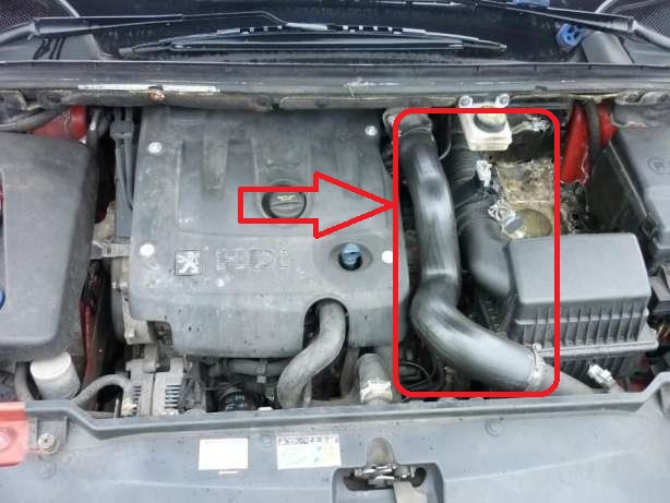 фото №7, Труба шланг інтеркулер peugeot 307 2.0 hdi 0382w8