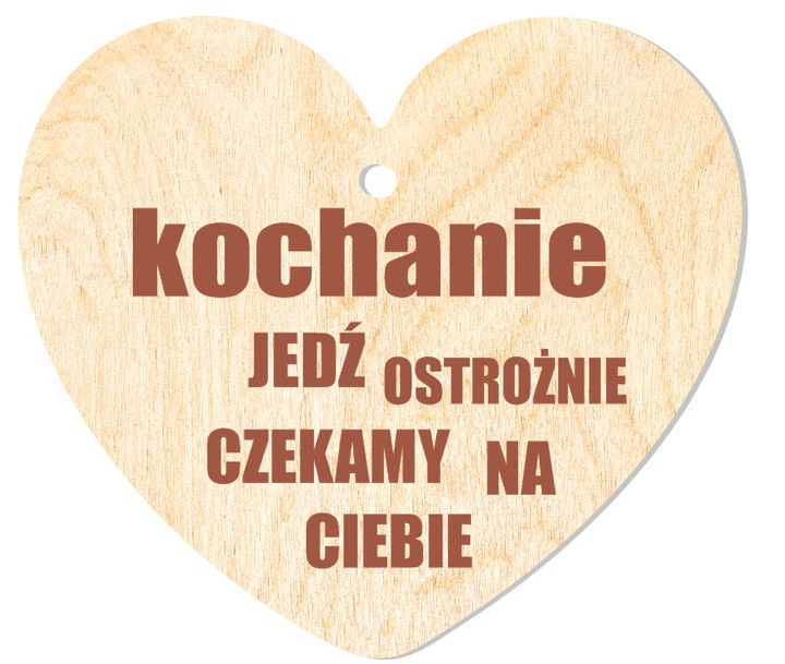 Дерев'яна Підвіска їжте обережно серце гравер