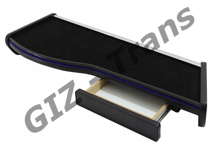 фото №1, Столик rtv полка з выдвижной ящик автобус mercedes sprinter 2000-2006 r. чёрный велюр