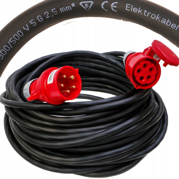 prodlužovací kabel 16A 5p gumový Ow 5x2,5 48 m