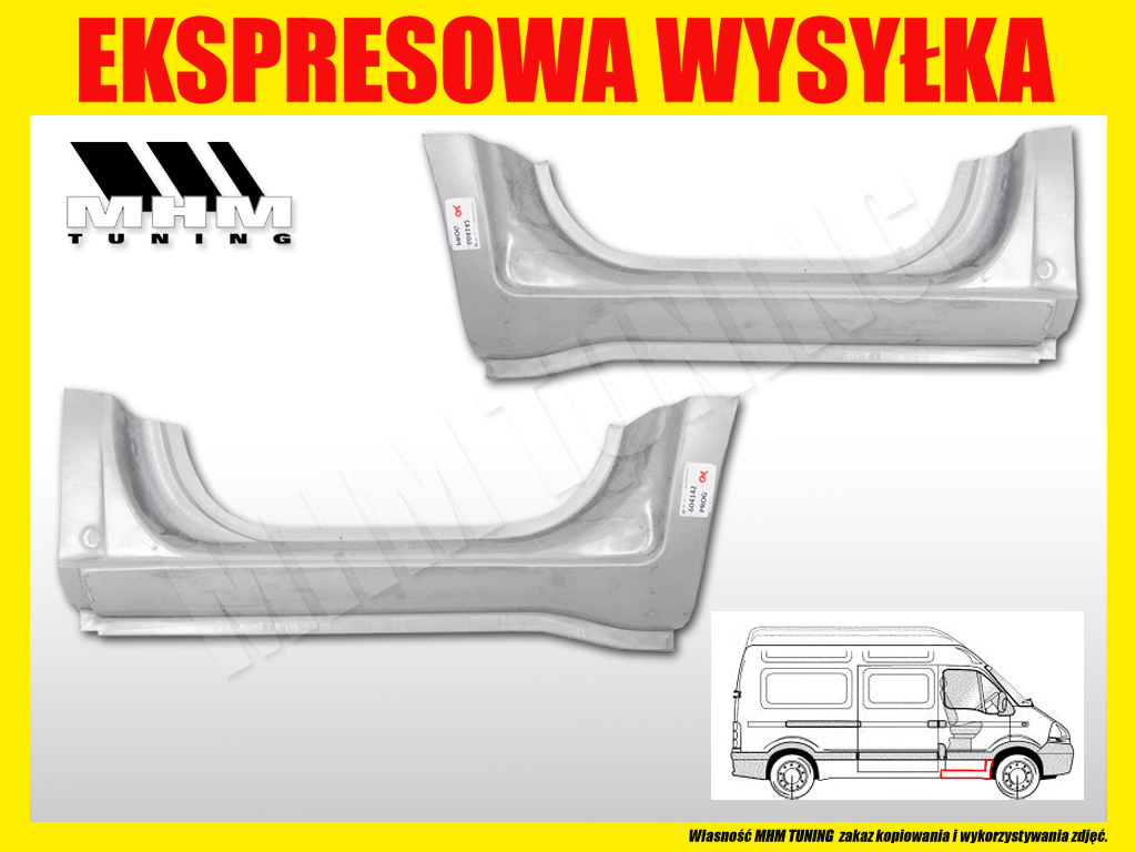 фото №2, Порог ремкомплект renault master movano 1998-2010 r