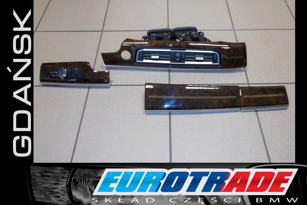 фото №1, Bmw 7 f01 f02 комплект накладка консоли nutwood гайка