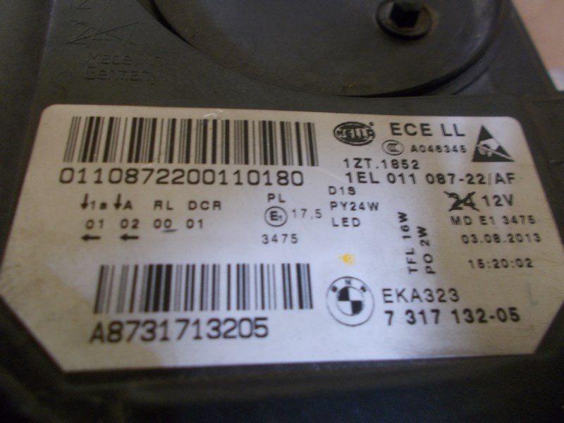 фото №11, Лампа лампи перед bmw 5 v f10 f11 lift ксенон