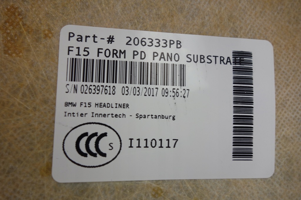 фото №7, Потолок солцезащитный козырёк bmw x5 f15 панорама althrazit