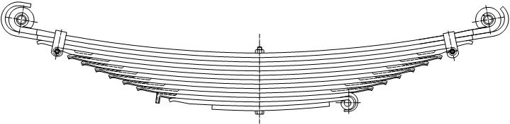 фото №1, Ресора ресори mercedes 1628 - 3850 перед 13p