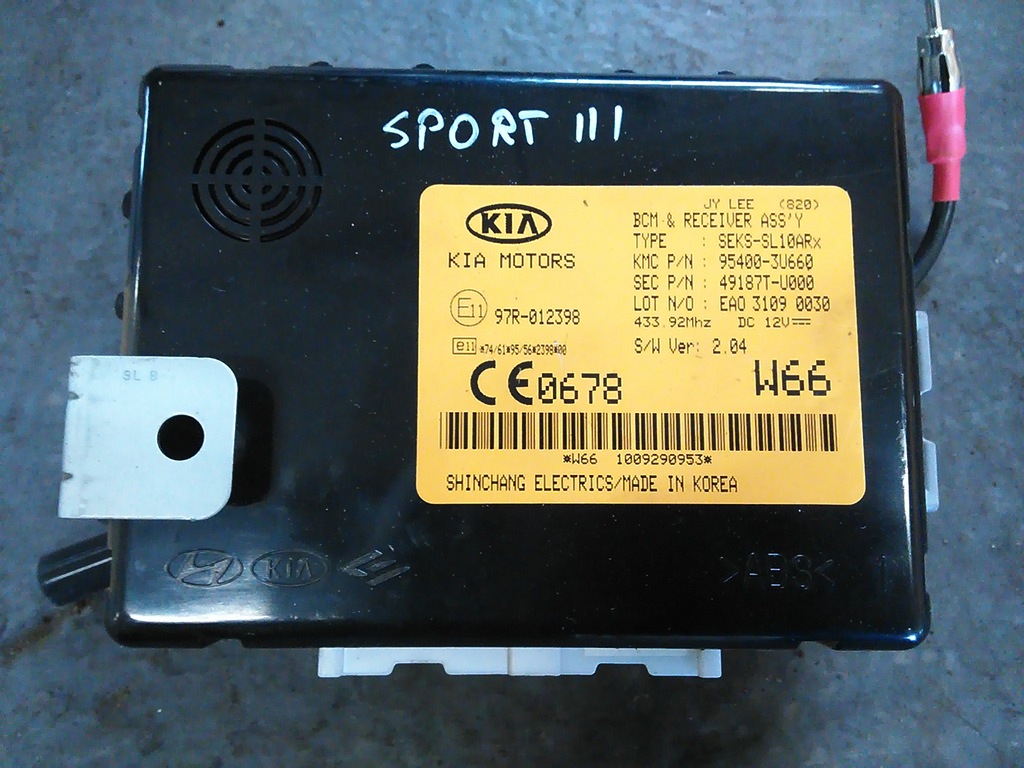 фото №1, Kia sportage iii модуль блок управления bcm 95400-3u660