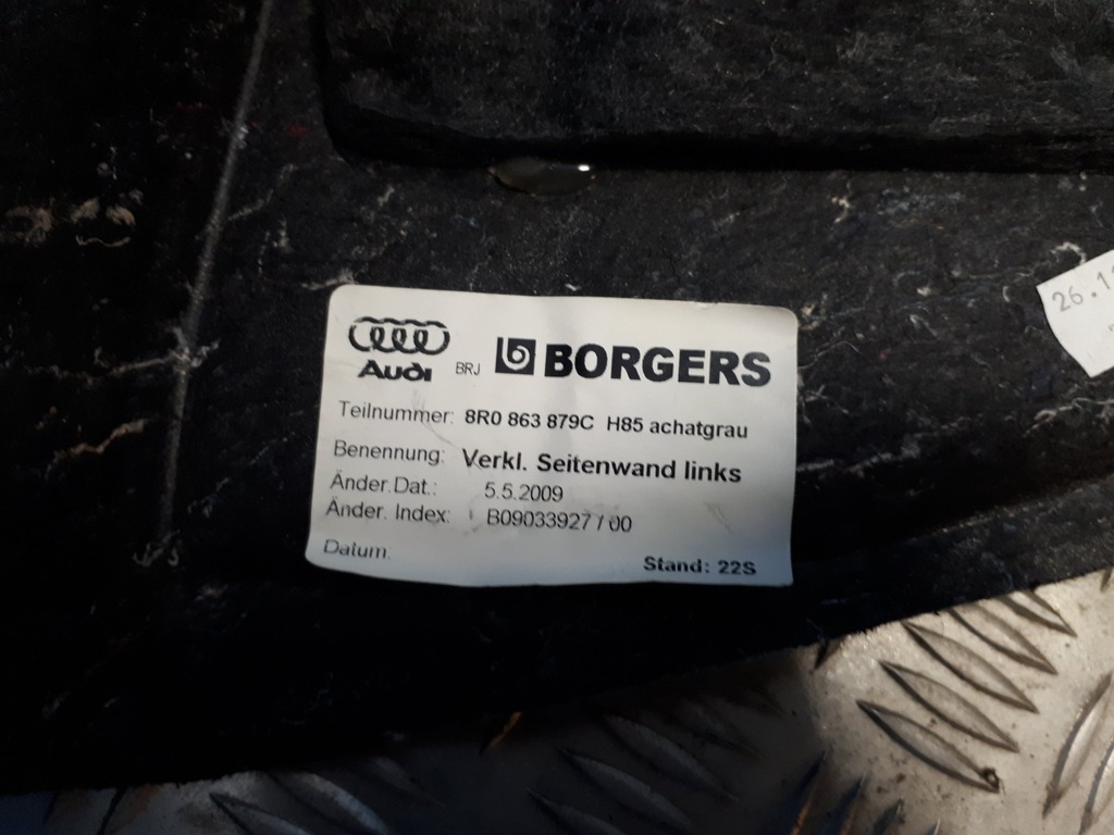 фото №6, Обшивка багажника audi оригінальний номер 8r0863879c