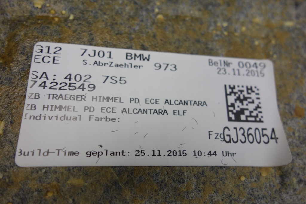 фото №10, Стеля стеля bmw g12 панорама alcantara