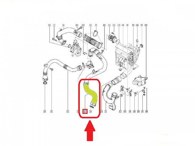 фото №9, Шланг интеркулер renault scenic iii 1.9 dci
