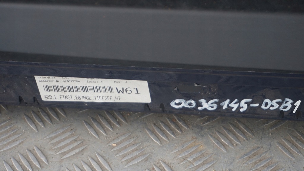 фото №12, Bmw e87 lci накладка молдинг порог левый tiefseeblau