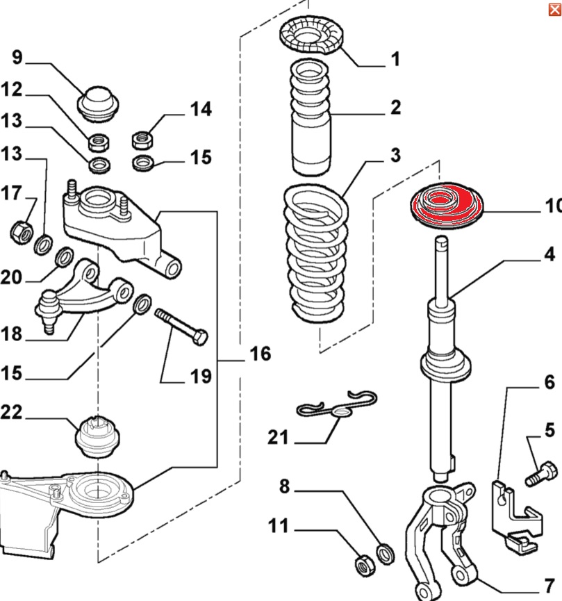 фото №3, Alfa romeo 156 147 gt кільце пружини d 068