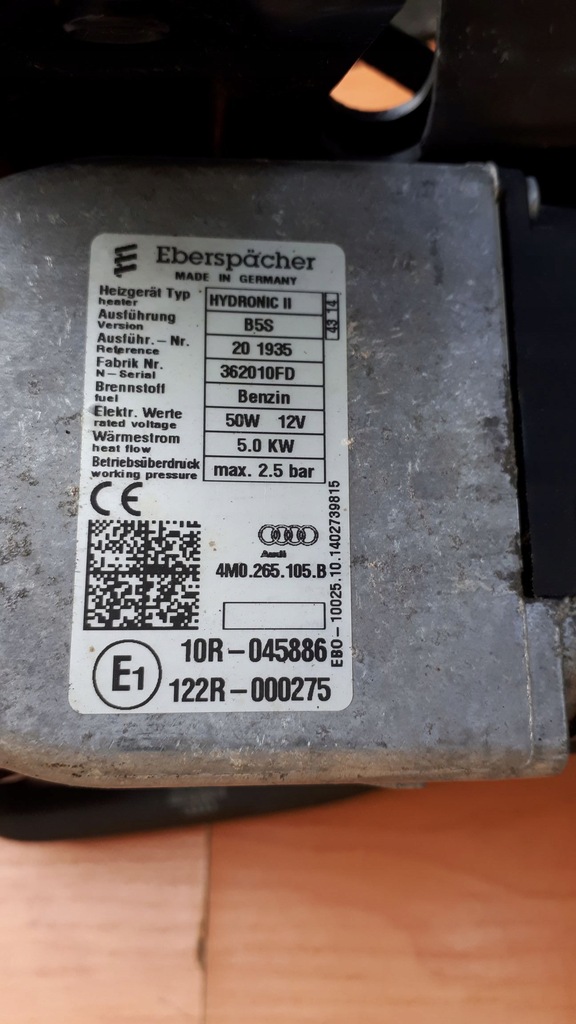 фото №7, Webasto audi a4 a5 8w0265081f b5s бензин