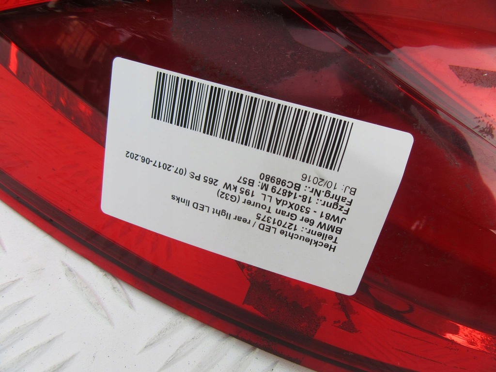 фото №7, Bmw g32 6 gt лампа led задняя левая lub правая