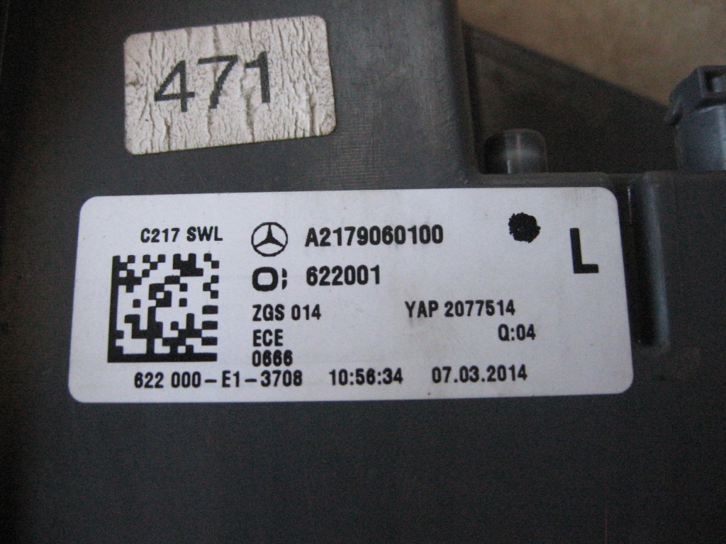 Левая фара задняя - led - mercedes s klasa купе w217 Доставка