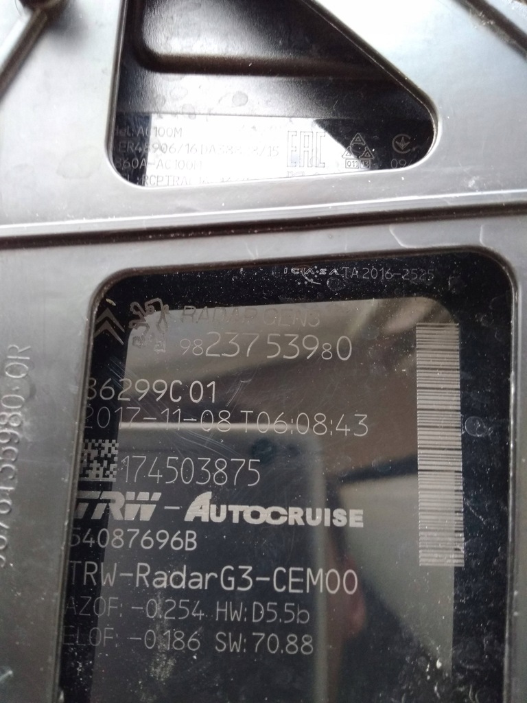 фото №4, Радар датчик citroen peugeot 9806572280