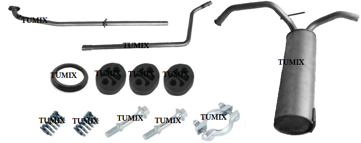 фото №1, Глушители средний конечный peugeot 107 1.0 b труба !!