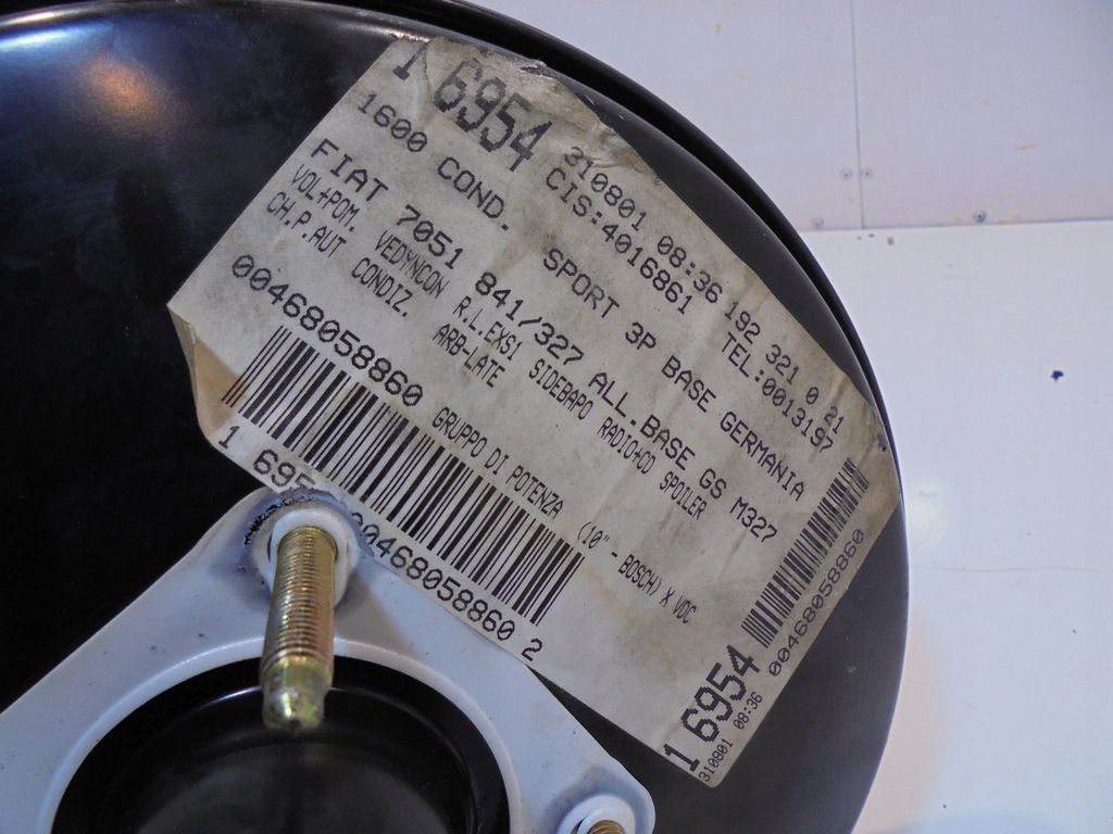 фото №5, Підсилювач гальм гальмівні fiat stilo 1.6 16v 46805886